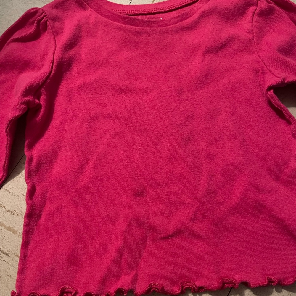 Garanimals Pink Baby Girls Long Sleeve Shirt 24 Months - Picture 2 of 5